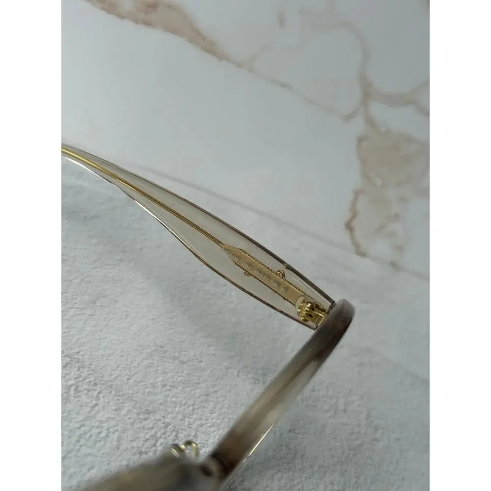 Loewe Translucent Beige Round Sunglasses